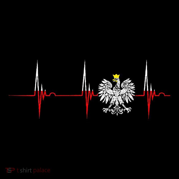Polska Eagle Pole Heartbeat Ecg Pulse Polish Pride Tall T-Shirt
