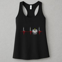 Polska Eagle Pole Heartbeat Ecg Pulse Polish Pride Womens Tank Top