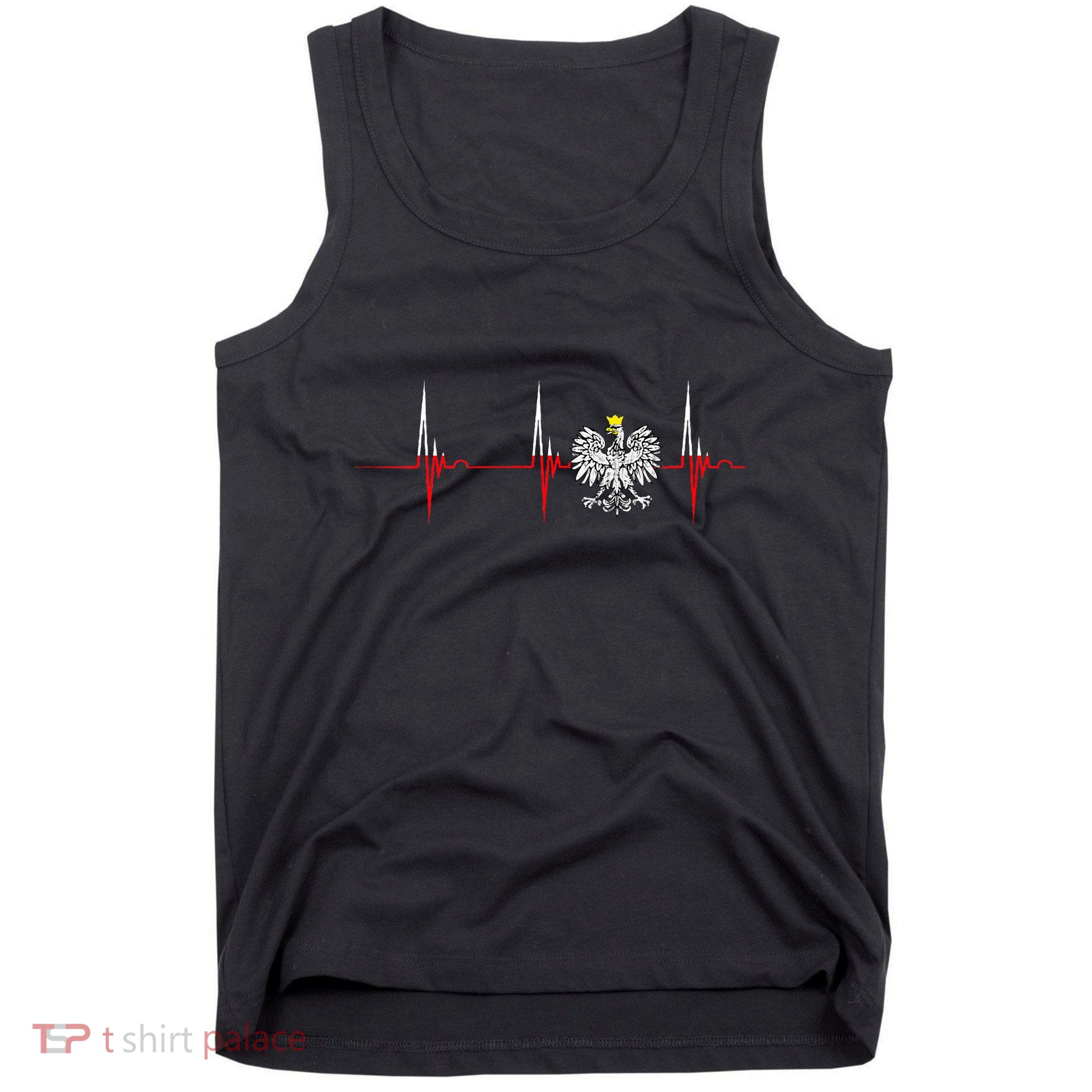Polska Eagle Pole Heartbeat Ecg Pulse Polish Pride Tank Top