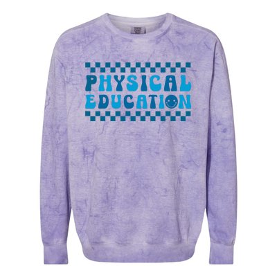 Physical Education Pe Teacher Back To School Student Colorblast Crewneck Sweatshirt