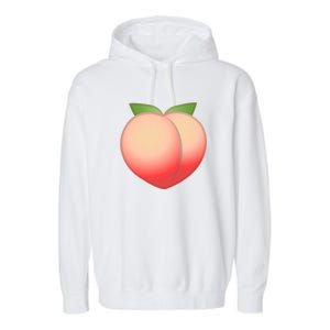 Peach Emoji Garment-Dyed Fleece Hoodie