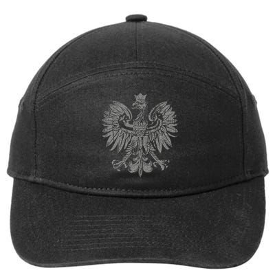 Polish Eagle Poland Coat Of Arms Polish Pride Retro Flag 7-Panel Snapback Hat