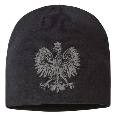 Polish Eagle Poland Coat Of Arms Polish Pride Retro Flag Sustainable Beanie