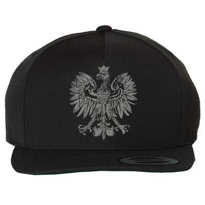 Polish Eagle Poland Coat Of Arms Polish Pride Retro Flag Wool Snapback Cap