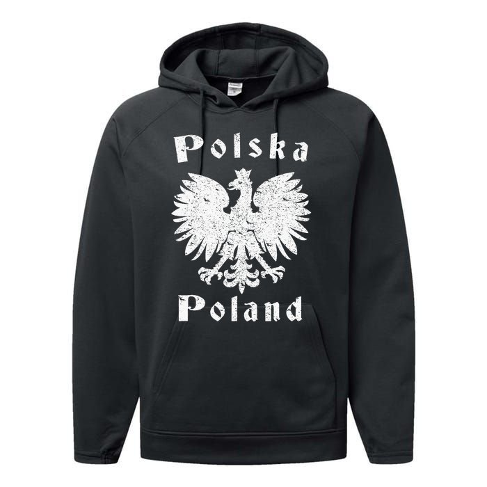 Polish Eagle Poland Coat Of Arms Polska Performance Fleece Hoodie