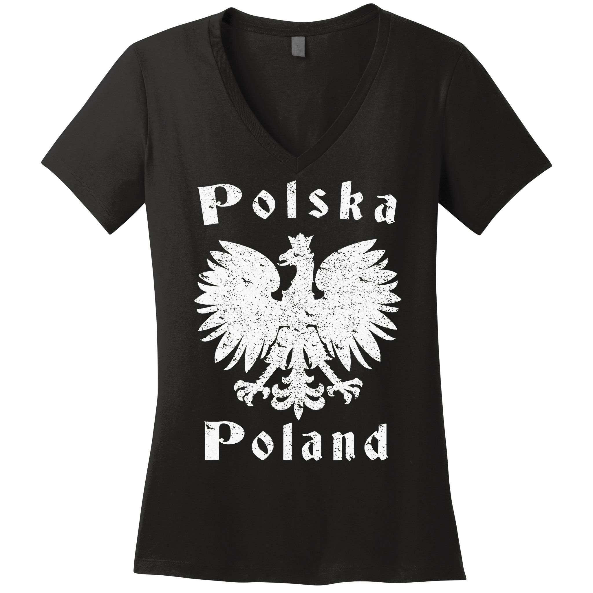 Polish Eagle Poland Coat Of Arms Polska Women's V-Neck T-Shirt
