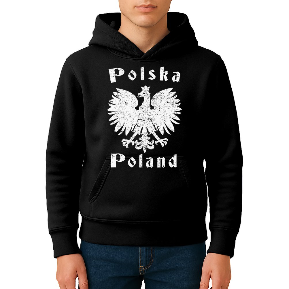 Polish Eagle Poland Coat Of Arms Polska Kids Hoodie