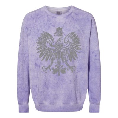 Polish Eagle Poland Coat Of Arms Polish Pride Retro Flag Colorblast Crewneck Sweatshirt