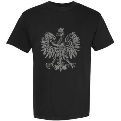 Polish Eagle Poland Coat Of Arms Polish Pride Retro Flag Garment-Dyed Heavyweight T-Shirt