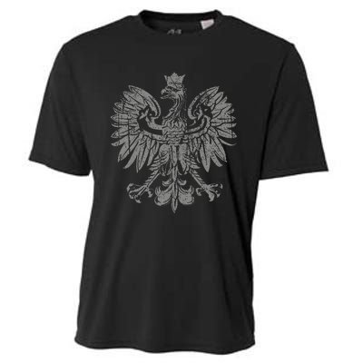 Polish Eagle Poland Coat Of Arms Polish Pride Retro Flag Cooling Performance Crew T-Shirt