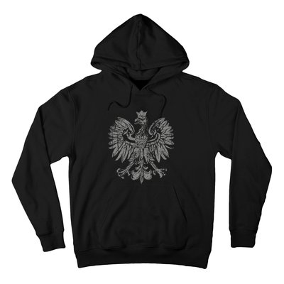 Polish Eagle Poland Coat Of Arms Polish Pride Retro Flag Hoodie