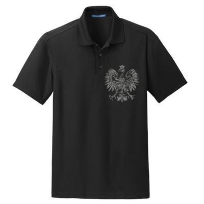 Polish Eagle Poland Coat Of Arms Polish Pride Retro Flag Dry Zone Grid Polo