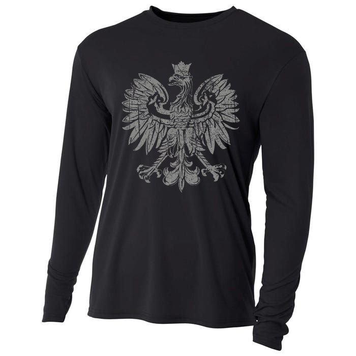 Polish Eagle Poland Coat Of Arms Polish Pride Retro Flag Cooling Performance Long Sleeve Crew