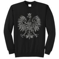 Polish Eagle Poland Coat Of Arms Polish Pride Retro Flag Tall Sweatshirt