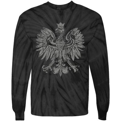 Polish Eagle Poland Coat Of Arms Polish Pride Retro Flag Tie-Dye Long Sleeve Shirt