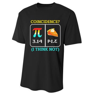 Pi Equals Pie Coincidence Happy Pi Day Mathematics Performance Sprint T-Shirt