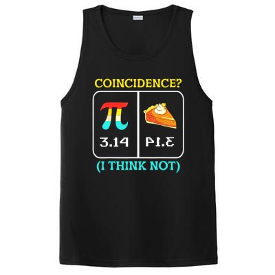 Pi Equals Pie Coincidence Happy Pi Day Mathematics PosiCharge Competitor Tank