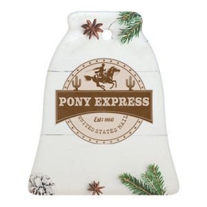 Pony Express Ceramic Bell Ornament