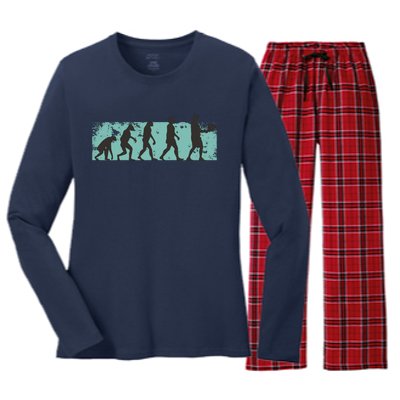 Pickleball Evolution Women's Long Sleeve Flannel Pajama Set 