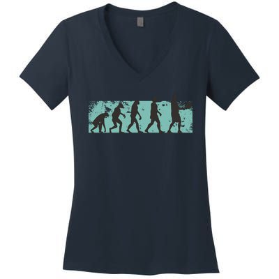 Pickleball Evolution Women's V-Neck T-Shirt