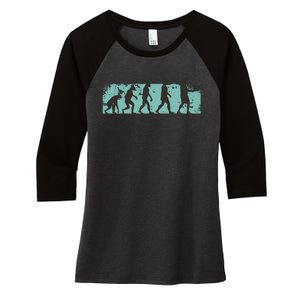 Pickleball Evolution Women's Tri-Blend 3/4-Sleeve Raglan Shirt