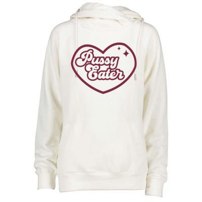 Pussy Eater Womens Funnel Neck Pullover Hood