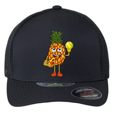 Pineapple Eating Pizza Softball FunnyFoodie Flexfit Unipanel Trucker Cap