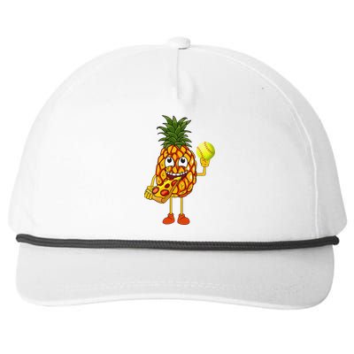 Pineapple Eating Pizza Softball FunnyFoodie Snapback Five-Panel Rope Hat