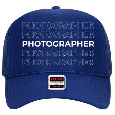 Photographer Event Photography Gift High Crown Mesh Back Trucker Hat