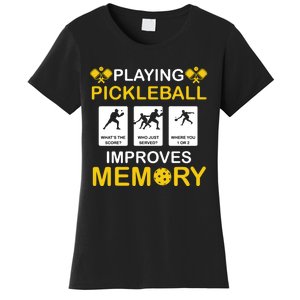 Pickleball Expert Playing Pickleball Improves Memory Women's T-Shirt