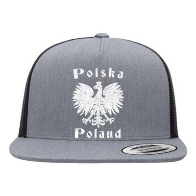 Polish Eagle Poland Coat Of Arms Polska Flat Bill Trucker Hat