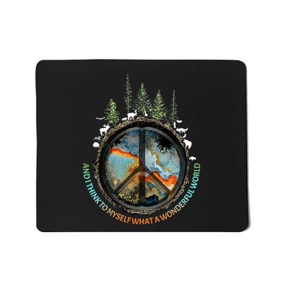 Planet Earth Peace Sign There Is No Planet B Mousepad