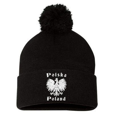 Polish Eagle Poland Coat Of Arms Polska Pom Pom 12in Knit Beanie