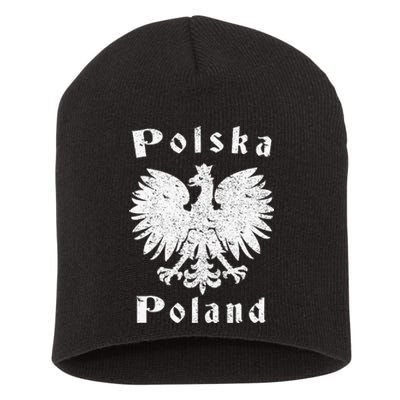 Polish Eagle Poland Coat Of Arms Polska Short Acrylic Beanie