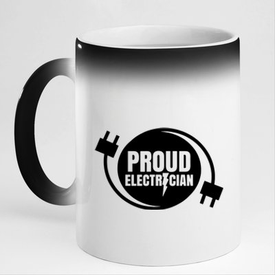 Proud Electrician 11oz Black Color Changing Mug