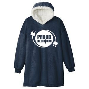 Proud Electrician Hooded Wearable Blanket