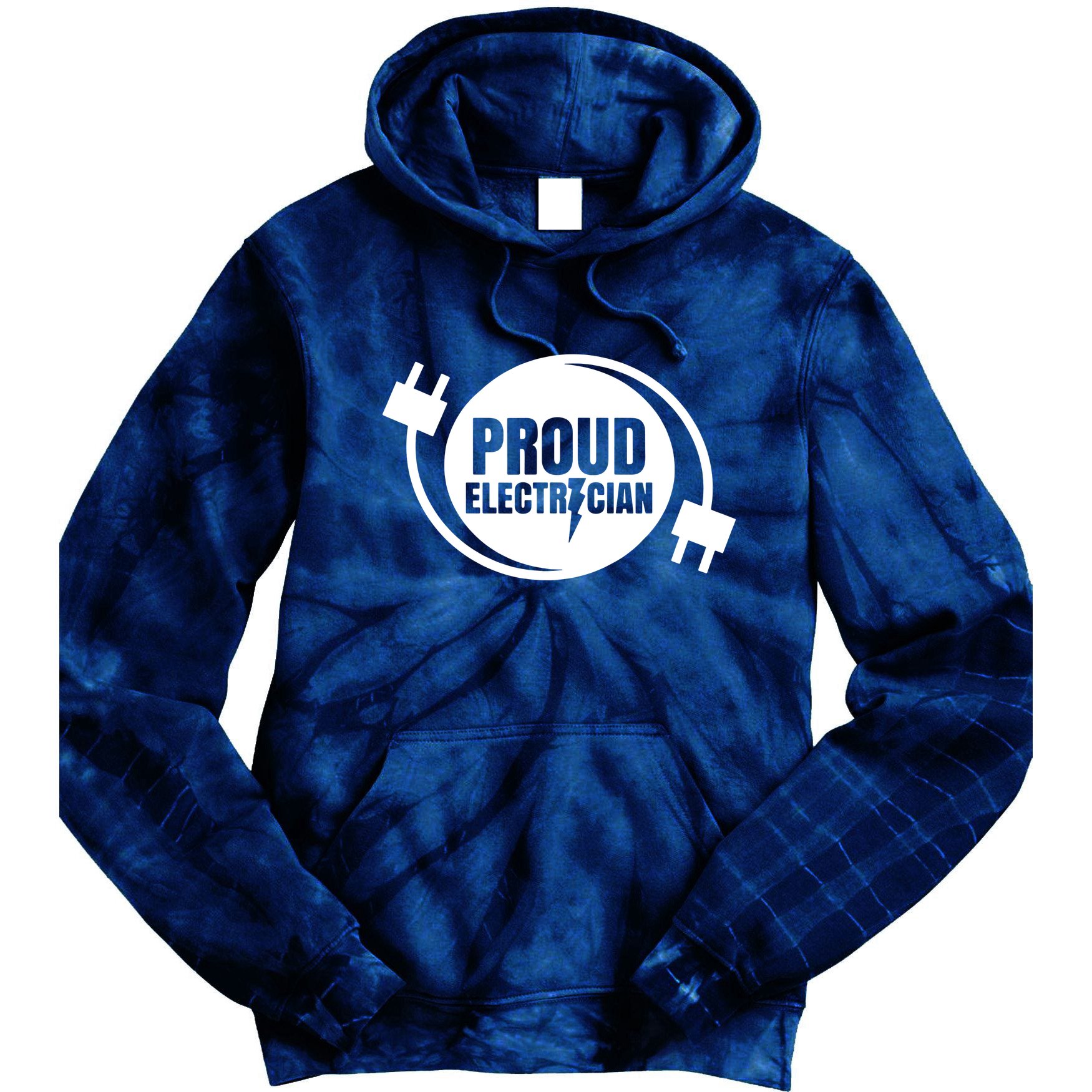 Proud Electrician Tie Dye Hoodie