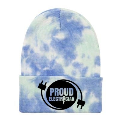 Proud Electrician Tie Dye 12in Knit Beanie