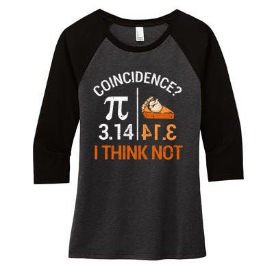 Pi Equals Pie For Pi Day Celebrated On 3-14 March 14th Women's Tri-Blend 3/4-Sleeve Raglan Shirt