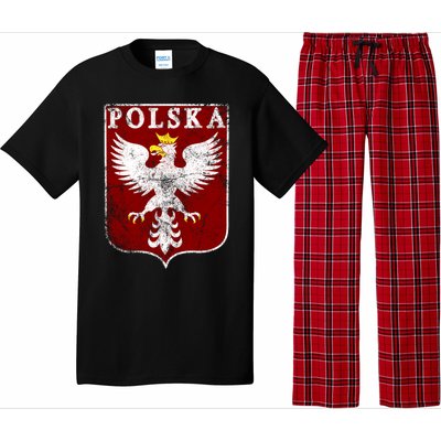 Polish Eagle Polish Crest Vintage Polska Eagle Poland Great Gift Pajama Set