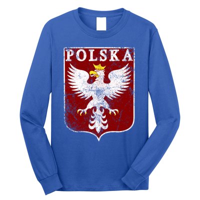 Polish Eagle Polish Crest Vintage Polska Eagle Poland Great Gift Long Sleeve Shirt