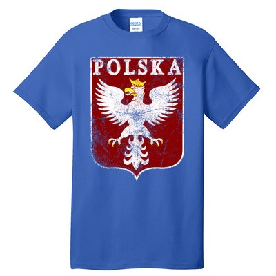 Polish Eagle Polish Crest Vintage Polska Eagle Poland Great Gift Tall T-Shirt