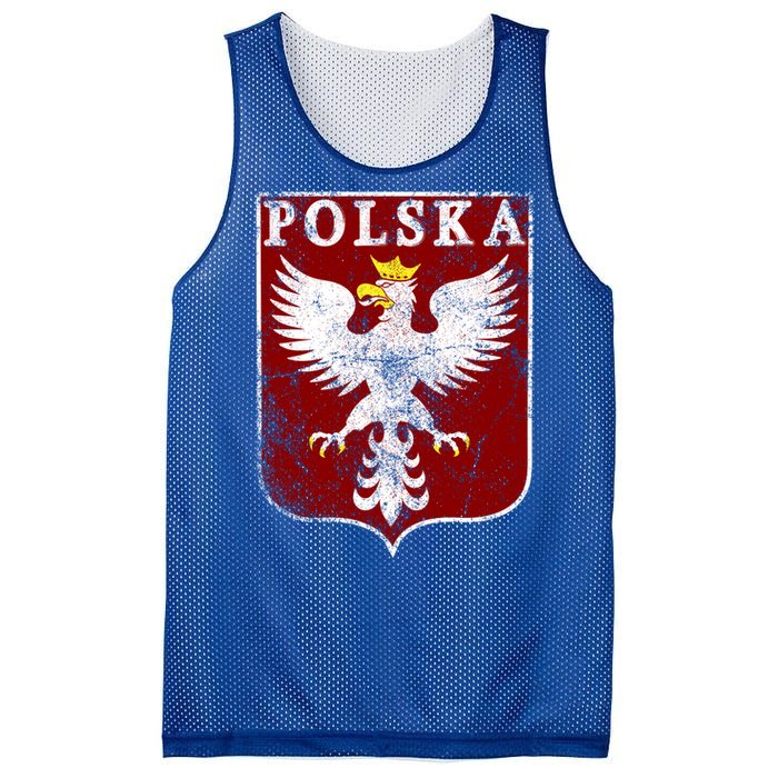 Polish Eagle Polish Crest Vintage Polska Eagle Poland Great Gift Mesh Reversible Basketball Jersey Tank