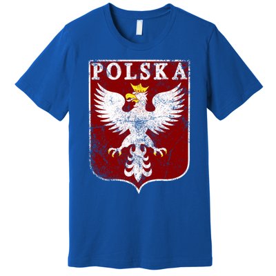 Polish Eagle Polish Crest Vintage Polska Eagle Poland Great Gift Premium T-Shirt