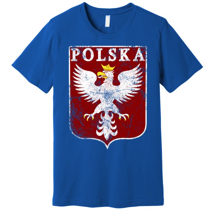 Polish Eagle Polish Crest Vintage Polska Eagle Poland Great Gift Premium T-Shirt