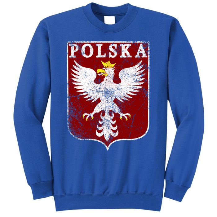 Polish Eagle Polish Crest Vintage Polska Eagle Poland Great Gift Tall Sweatshirt