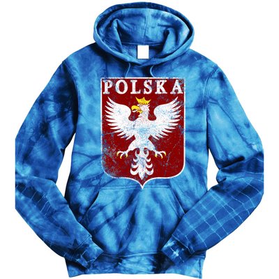 Polish Eagle Polish Crest Vintage Polska Eagle Poland Great Gift Tie Dye Hoodie