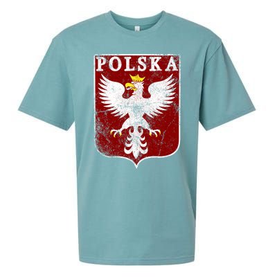 Polish Eagle Polish Crest Vintage Polska Eagle Poland Great Gift Sueded Cloud Jersey T-Shirt