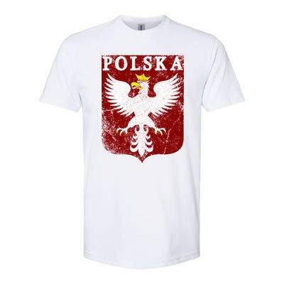 Polish Eagle Polish Crest Vintage Polska Eagle Poland Great Gift Softstyle CVC T-Shirt