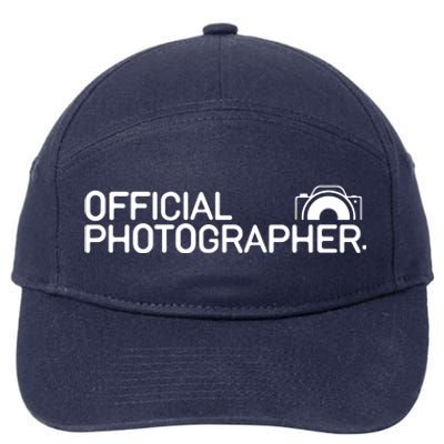 Photographer Event Photography Gift 7-Panel Snapback Hat